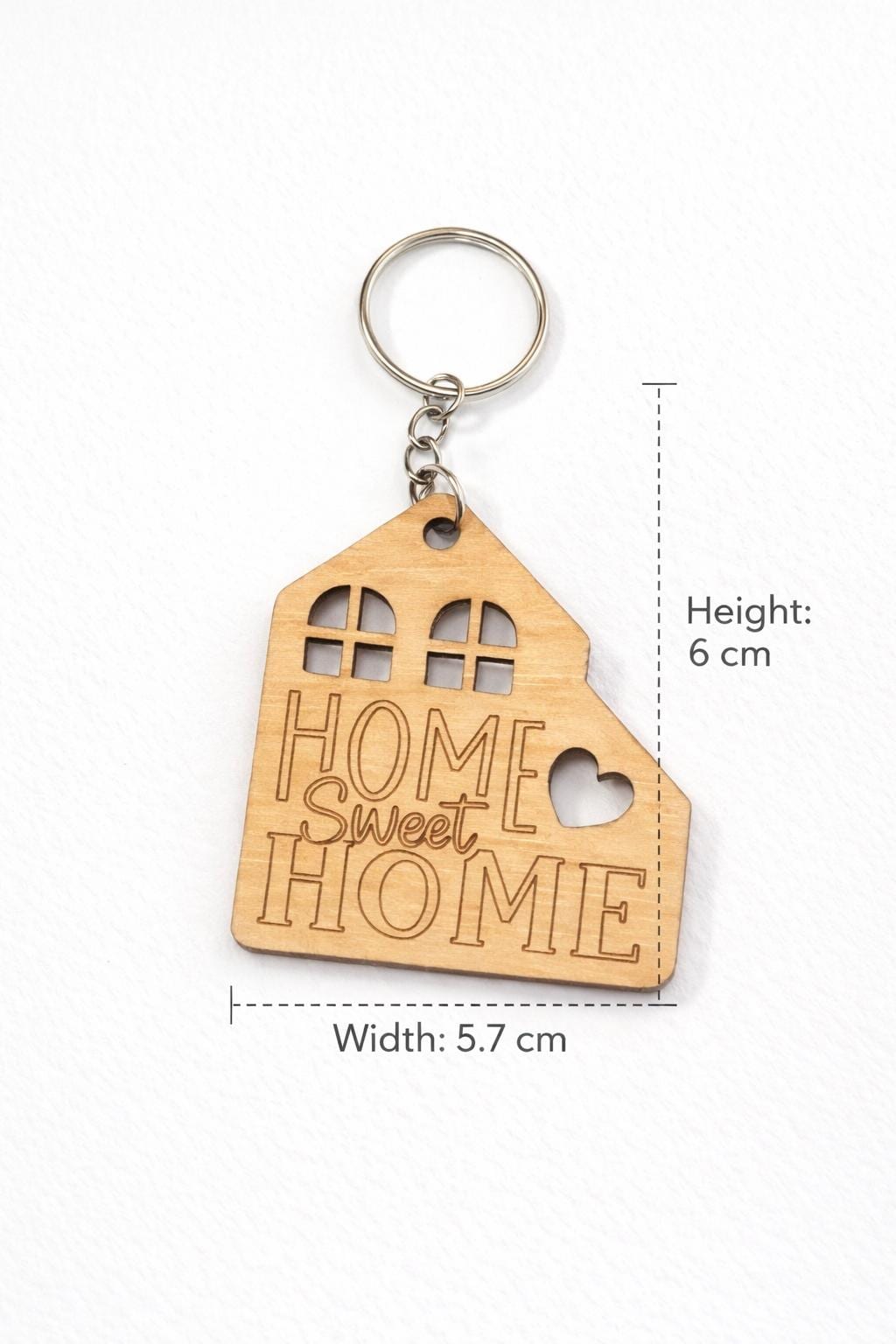 Wooden House Keyring, Personalized House Keychain, New Home Gift, Housewarming Gift, Realtor Closing Gift, Custom Wooden Key Holder