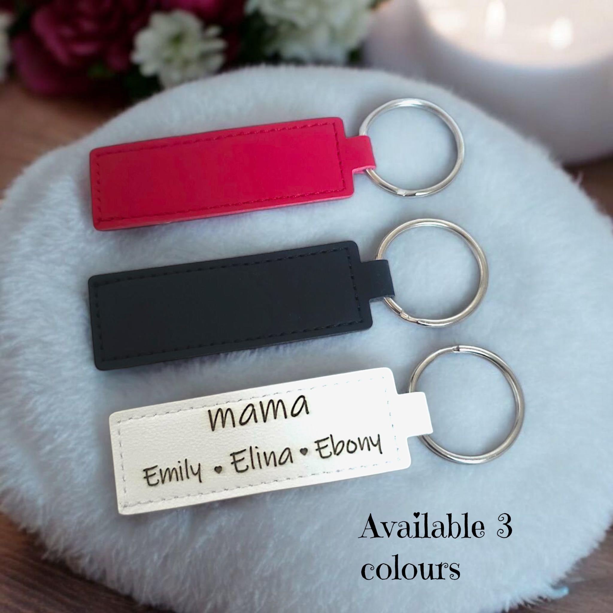 Personalized Leather Keychain,Custom Leather Keyring, Engraved Keychain Gift, Mens Keychain, Womens Keychain, Handmade Keychain, Key Holder