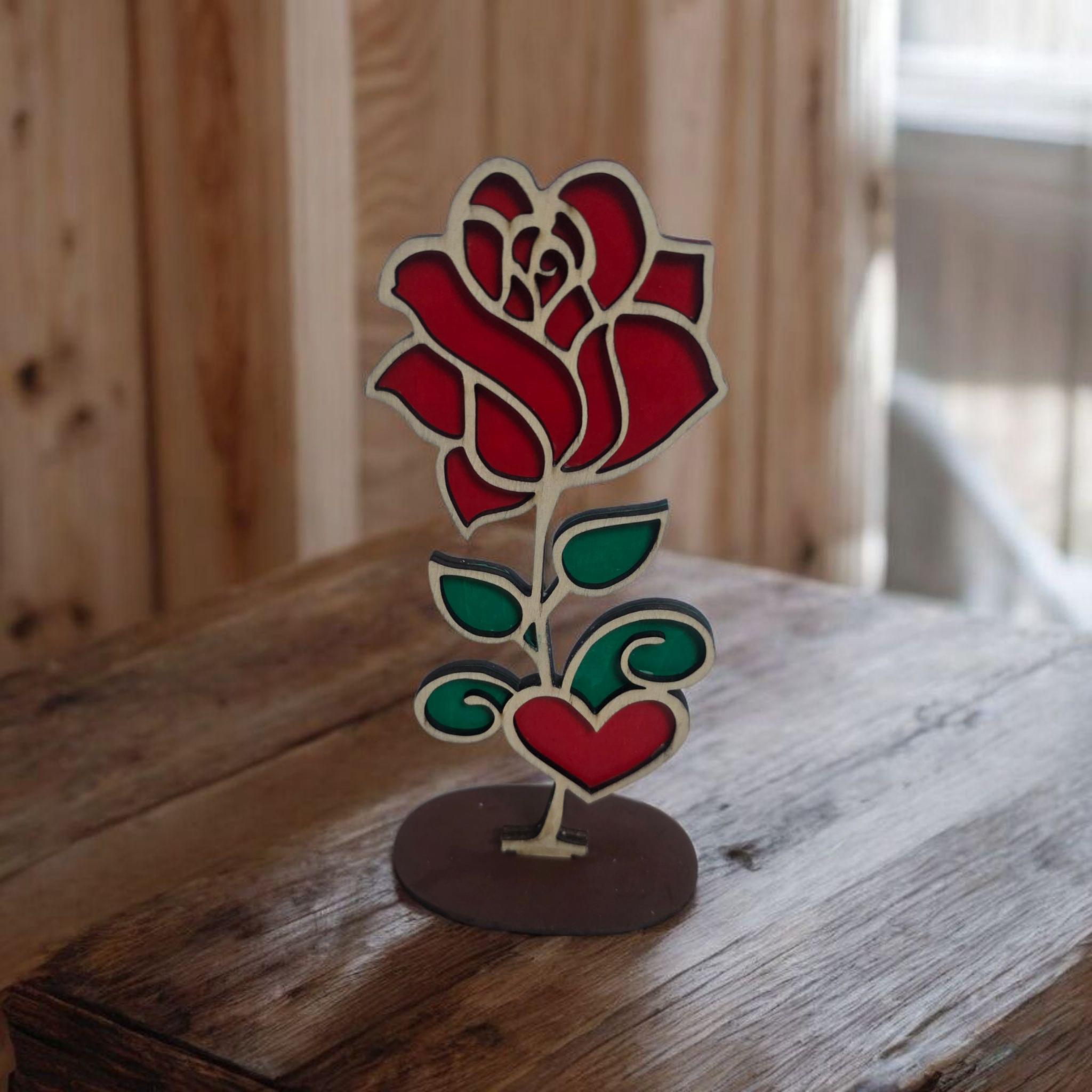 Handmade Layered Rose Table Decoration: Elegant Floral Centerpiece