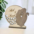 Personalized Wooden Couple Ornament • Anniversary, Wedding Gift