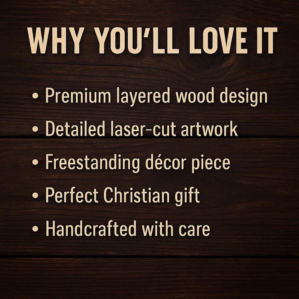 Layered Wooden Jesus Cross, Christian Wall Decor, Religious Home Decor, Wooden Cross Art, Faith Gift, Church Decor, Christian Gift